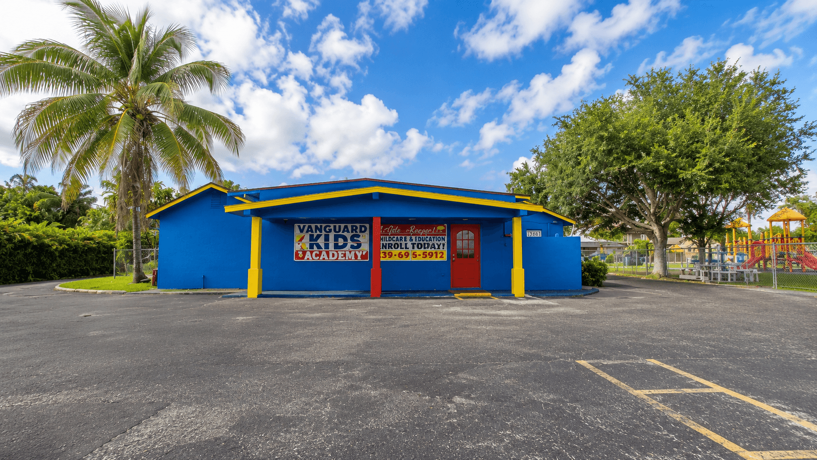 Fort Myers campus exterior at Vanguard Kids Academy